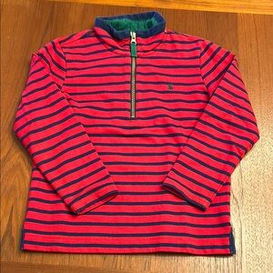 Joules Red and Navy Striped Pullover